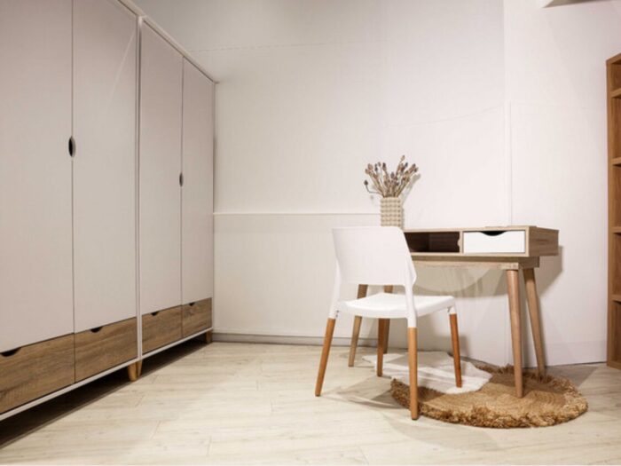 Stockholm 2 Door Wardrobe White Oak