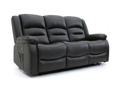 3 Seater Electric Recliner Sofa Black