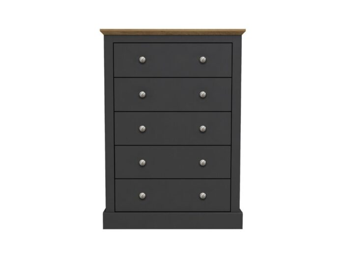 Charcoal Five Drawer Chest