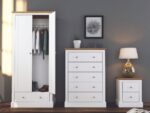 White Five Drawer Chest