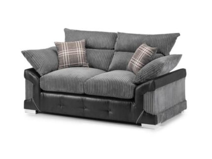 Logan 2 Seater Sofa Black-Grey