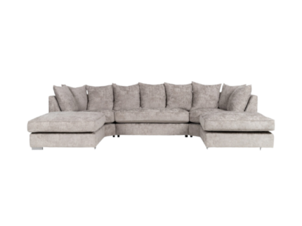 London U-Shape Sofa Soft Chenille Truffle