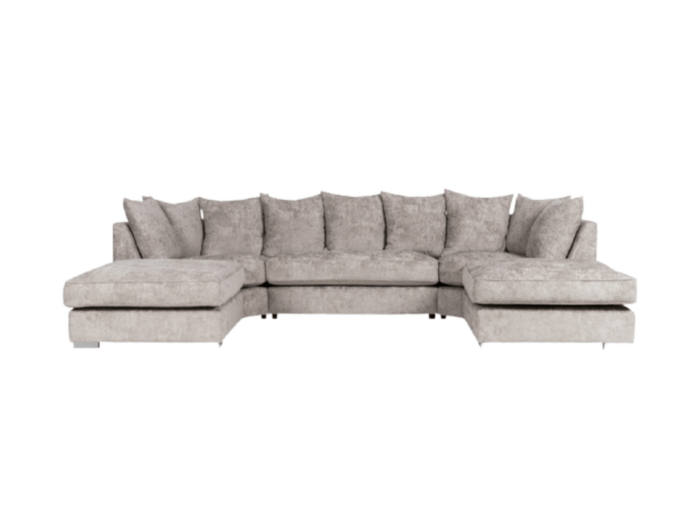 London U-Shape Sofa Soft Chenille Truffle