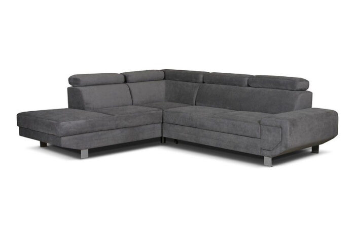 ARTIC LEFT HAND SIDE CORNER SOFA BED IN BLACK