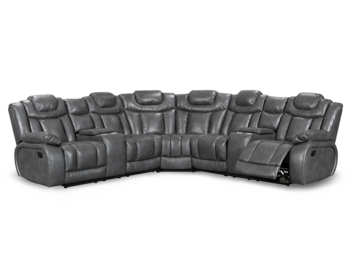 Leather Recliner Corner Sofa