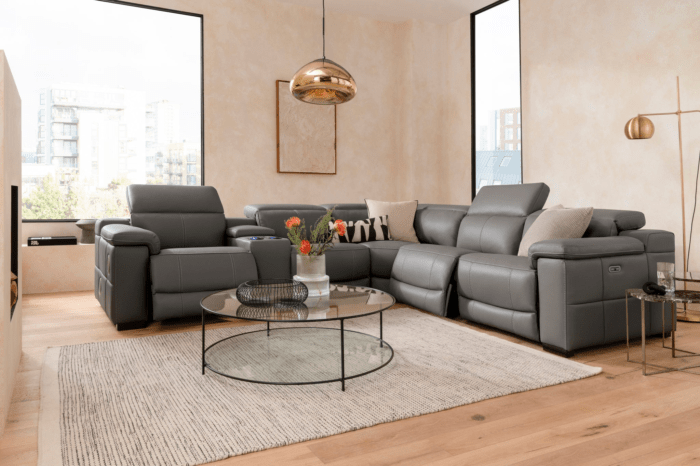 5 seater reclining corner sofa