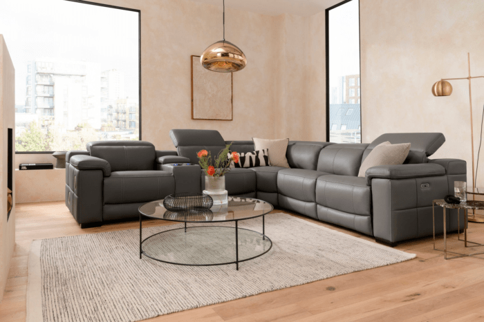 5 seater reclining corner sofa