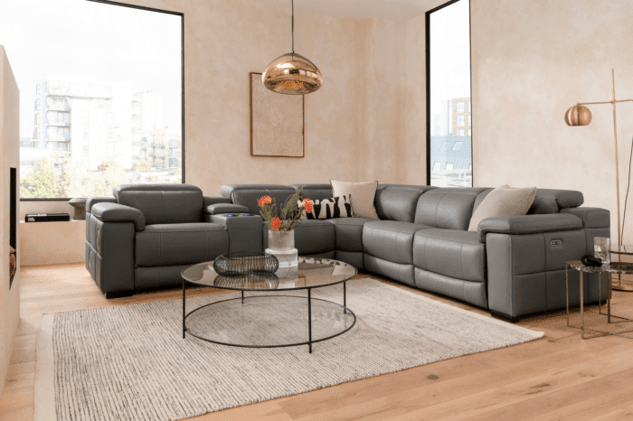 5 seater reclining corner sofa