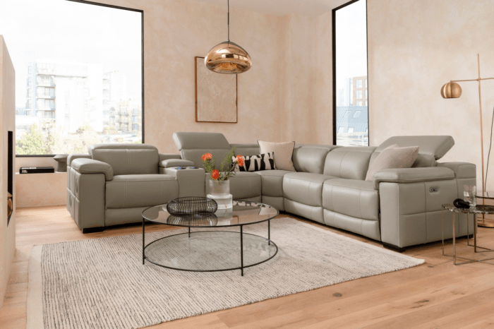 5 seater reclining corner sofa