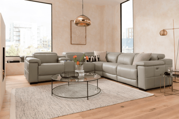 5 seater reclining corner sofa