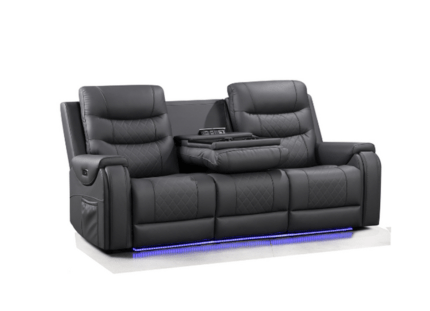 grey electric recliner sofa